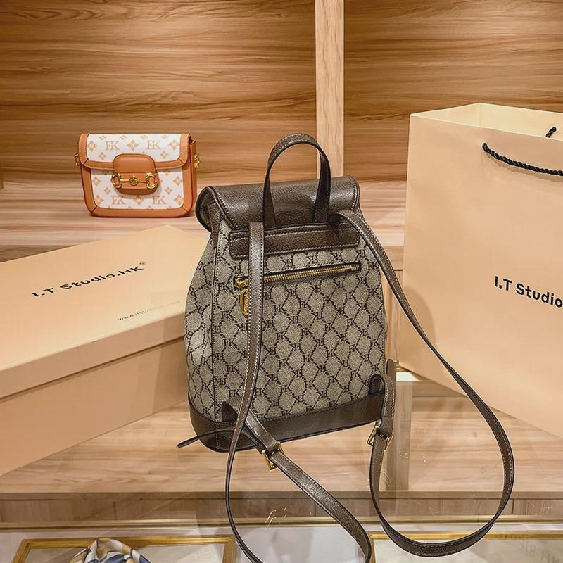 Genuine Leather Women's Backpack - 2022 Autumn/Winter Fashion, High-End, Trendy Travel & School Bag
