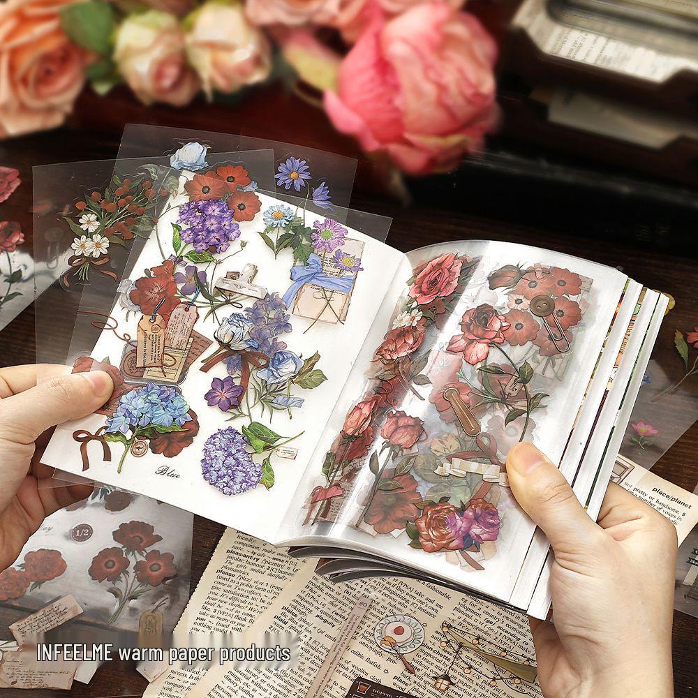 Infeel.Me Memory Cruise Series PET Sticker Book for Journals: 4 Styles for DIY Decoration and Collage