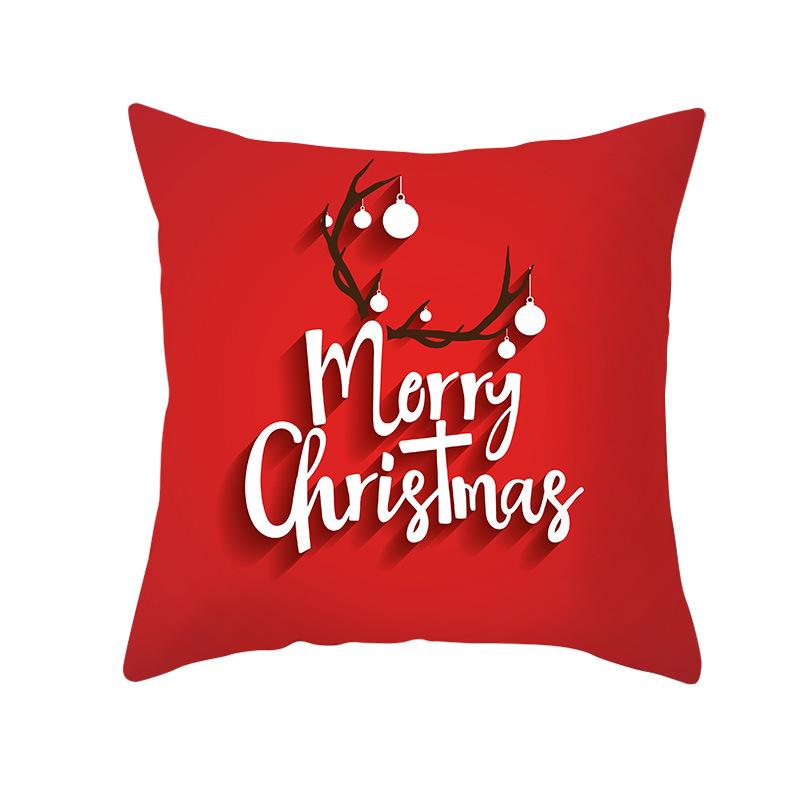 Red Series Christmas Peach Velvet Cushion Cover New Sofa Cushion Cover Square Cushion Cover
