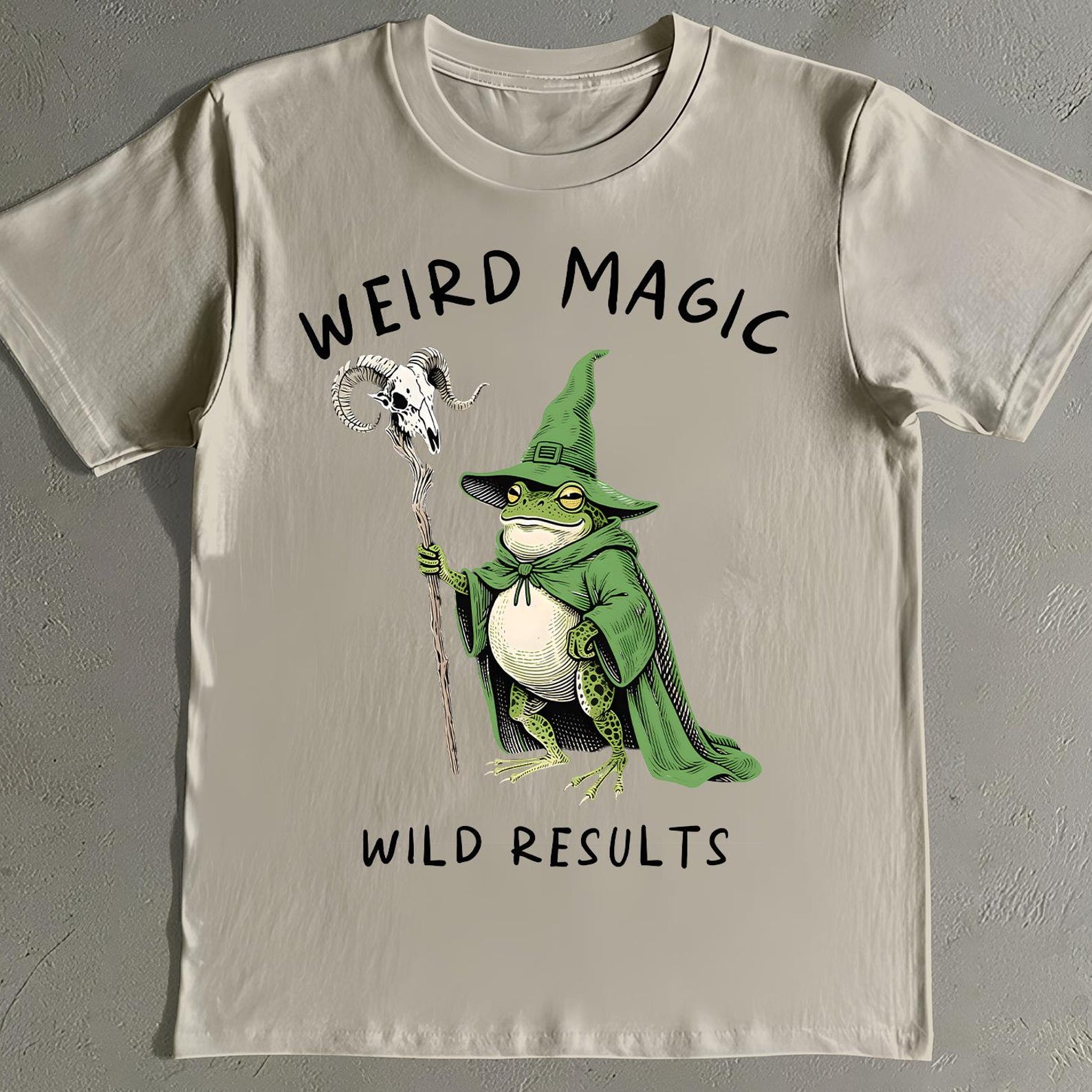 Weird Magic Wild Results Shirt - Funny Vintage Wizard Frog T-Shirt S