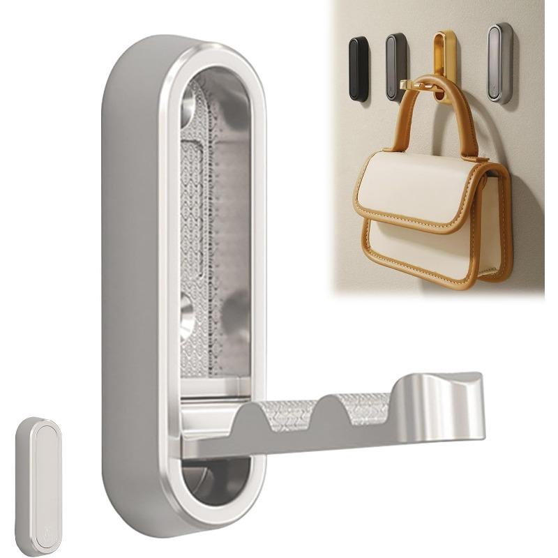 Goldene Faltbare Haken zum Aufhängen an der Wand, Metall Schwerlast Wandhaken Platzsparend für Handtuch, Mantel, Tasche, Saug-Haken ohne Bohren für Badezimmer, einfache Installation