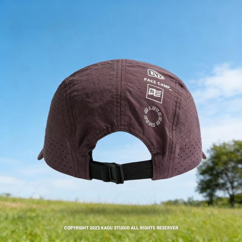 Quick-drying Baseball Cap Men's Outdoor Hiking Waterproof Embroidered Duckbill Cap Women's Hiking Short-brimmed Hat - Adjustable