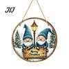 Christmas Gift For Friends Wooden Hanging Pendant, Festive Ornaments with Hemp Rope for Tree Fireplace Wall Window Decoration, Santa Claus/Gingerbread
