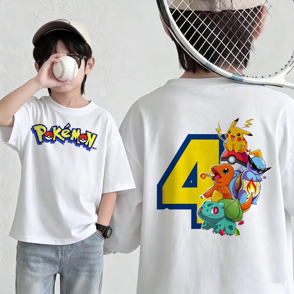 New summer Pokémon Tshirt casual printed shortsleeved shirt fashionable street style top suitable for both men and women