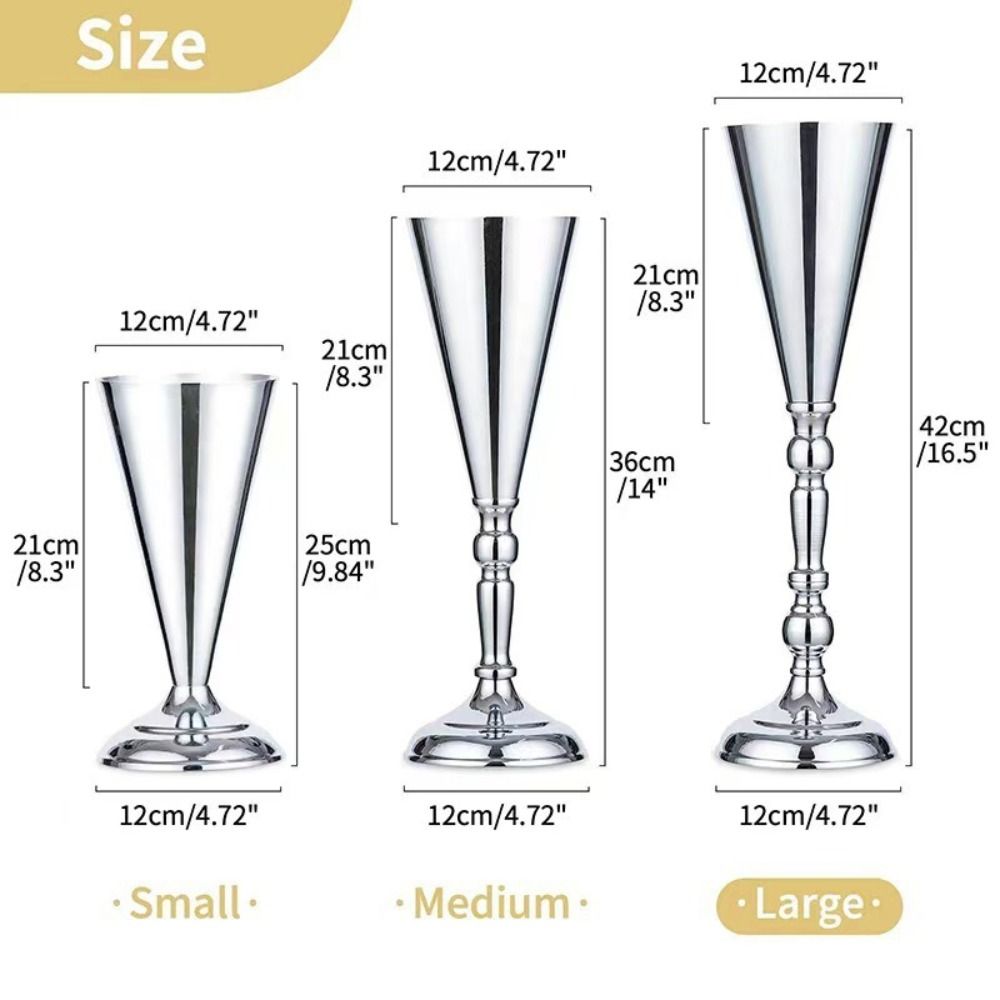 New Iron Flower Vase European Golden Metal Vases Exquisite Candle Holder Home