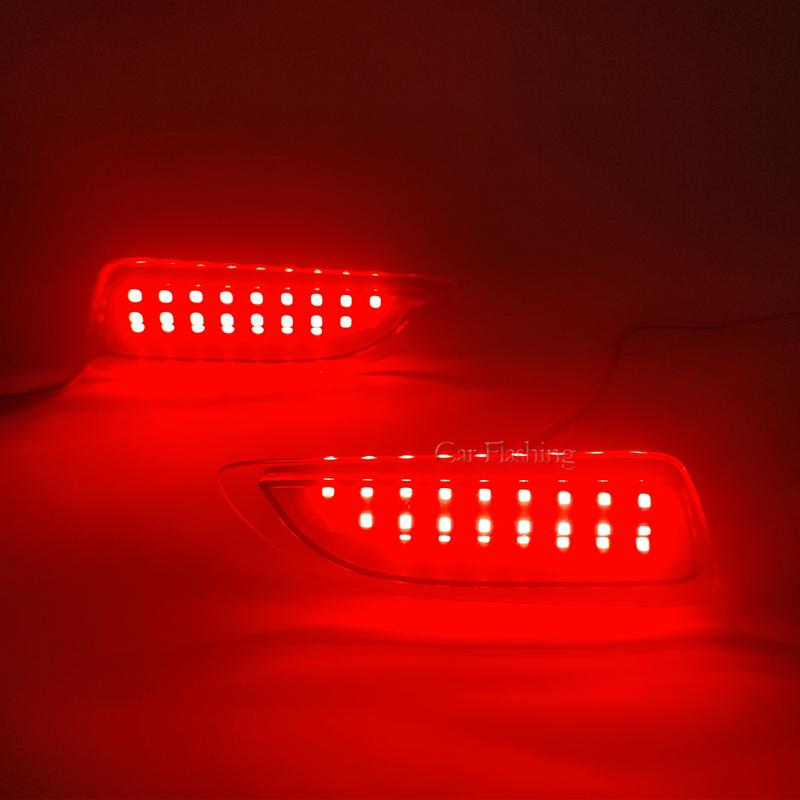 LED Rear Bumper Lights For Toyota Corolla 2011 2012 2013 Reflector Rear Back Tail Brake Stop Running Light For Lexus CT200h