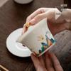 Auspicious Crane Mountain View 20-Piece Ceramic Tea Set