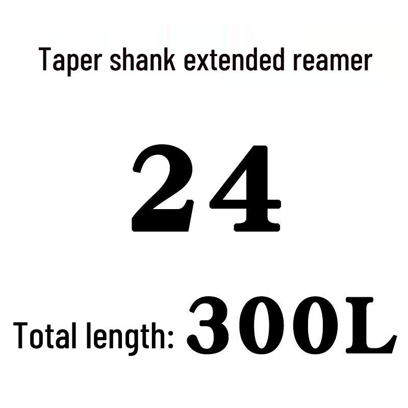 Extra Long High-Speed Steel Taper Shank Machine Reamer for Deep Holes, Sizes 16, 18, 20, 22, 24, 25, 30, 40