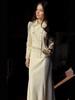 2026 European & American Style Embroidered Two-Piece Jacket Skirt Set
