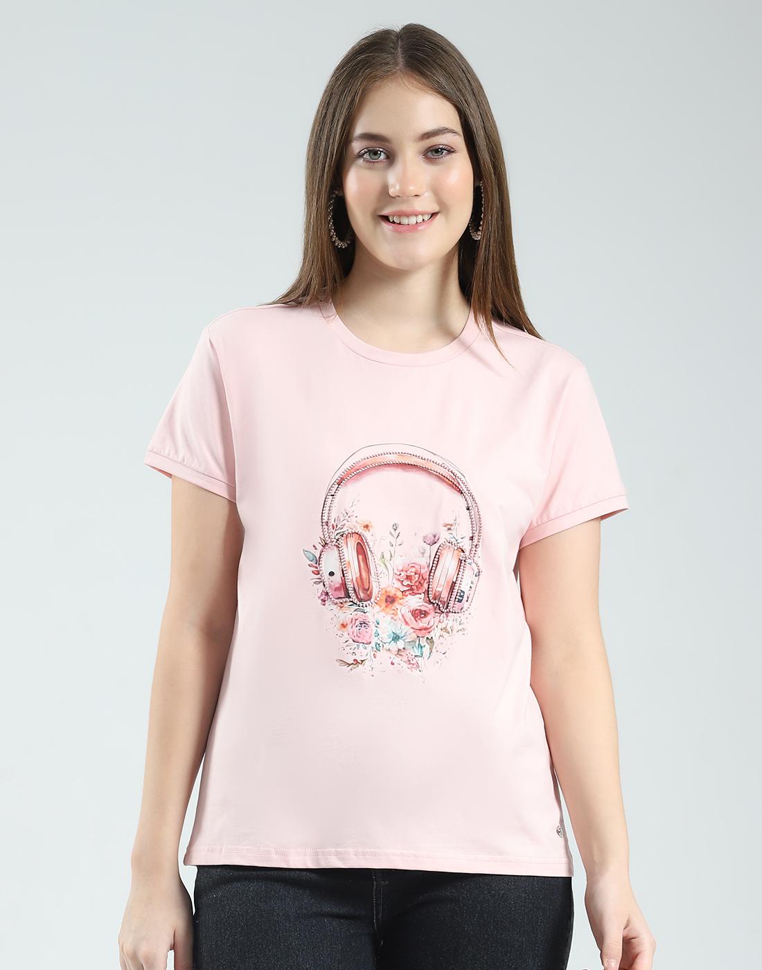 

Топ женский Монте-Карло с принтом, круглым вырезом, рукавом 3/4, стандартной посадки XXL розовый