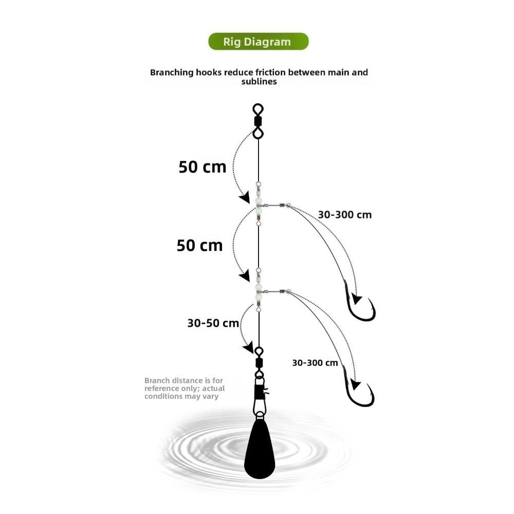 5pcs Luminous Bead Fishing Swivels 5pcs Sea Fishing Connector  Saltwater Fishing