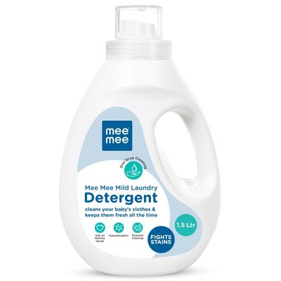 Lessive Liquide pour Bébé Mee Mee 1,5 L | pH équilibré, Sans produits chimiques agressifs, Sûr pour les mains de la mère | Antibactérien, Élimine les taches
