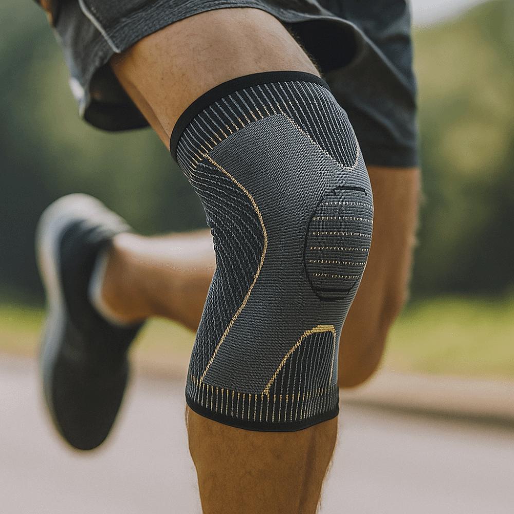 Breathable Patella Protect Band Fiber Badminton Knee Brace Running Knee Brace  Jumper