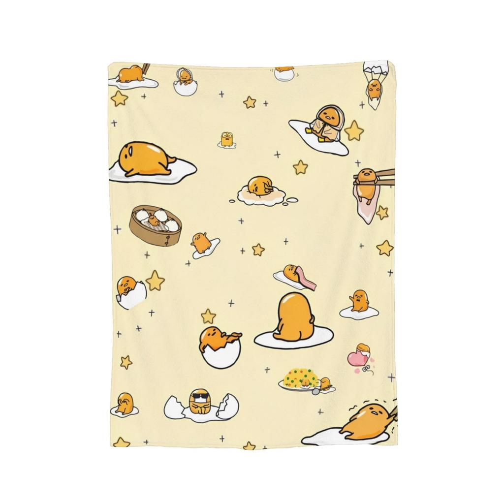 Lazy Egg Gudetama  Blanket Cute Cartoon Fleece Funny Breathable Throw Blankets for Bedding Lounge Textile Decor,