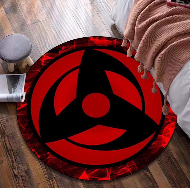 1Pc Naruto Circular Rug Office Decorative Carpet For Living Room Bedroom Door Mat Floor Carpet Computer Chair Area Rug