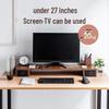 Yamaya MR-C8M Monitor Riser with Drawers - Dark Wood Grain