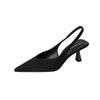 623-12 retro high heels bag head single shoes new spring and summer Korean version pointed head thin heel single shoes simple women's shoes
