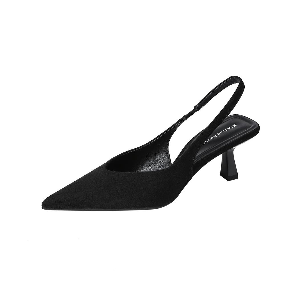 623-12 retro high heels bag head single shoes new spring and summer Korean version pointed head thin heel single shoes simple women's shoes