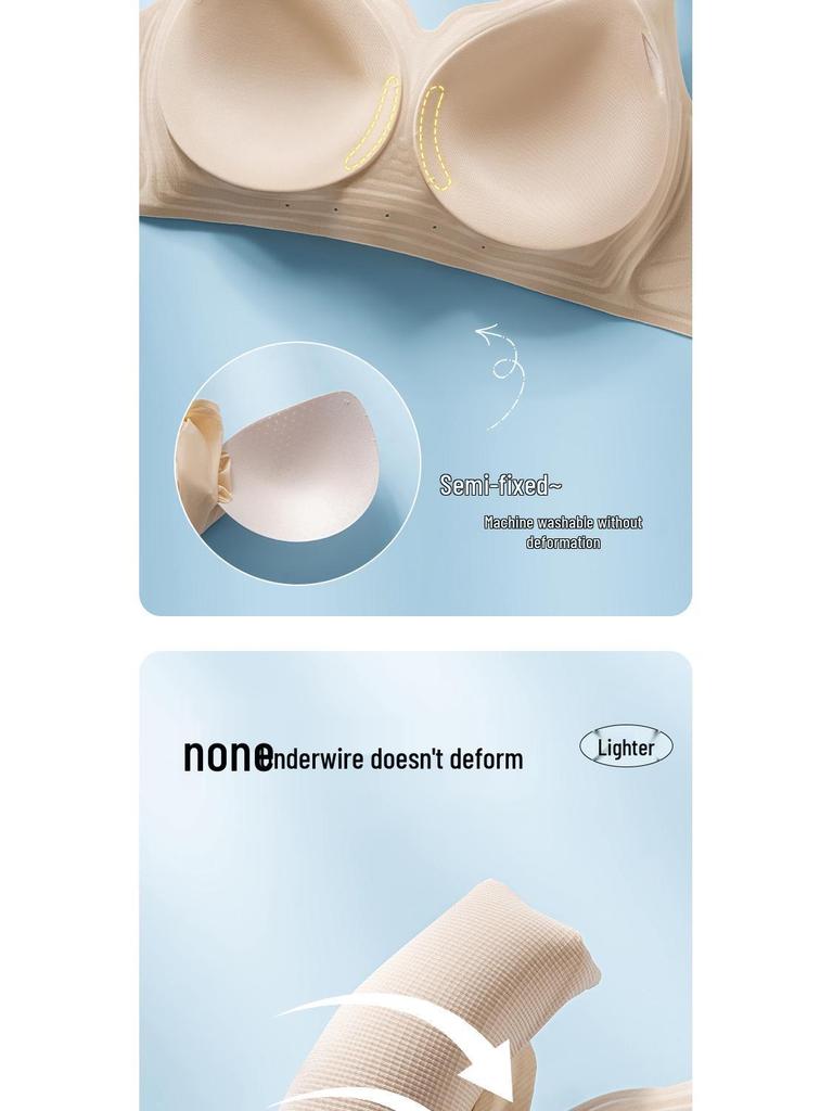Ultra-Thin Seamless Bra for Women: Cooling, Supportive, Anti-Sag, Fixed Cups, Summer Wear