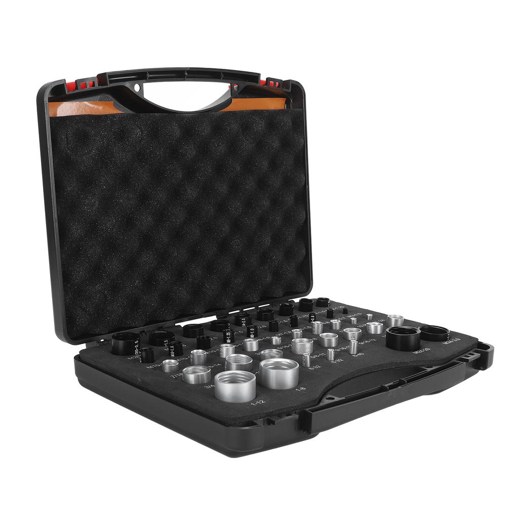 44 STÜCKE Mutter- und Bolzengewindeprüfer Aluminiumlegierung Zoll und metrisch Hohe Genauigkeit Bolzenmutter