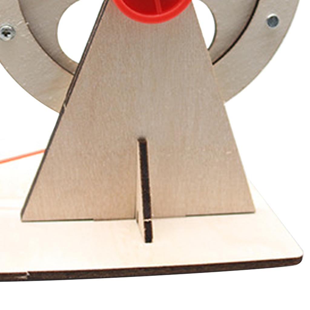 Hand Cranked Generator Power Set Wooden DIY Manual Science Experiment Educational Generator Projects for Boys Girls