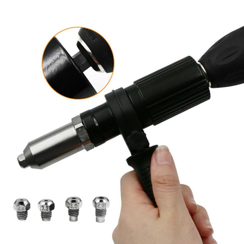 Riveting Tool Drill Adapter Set for  Aluminum Steel Stainless Steel Nuts Rivet