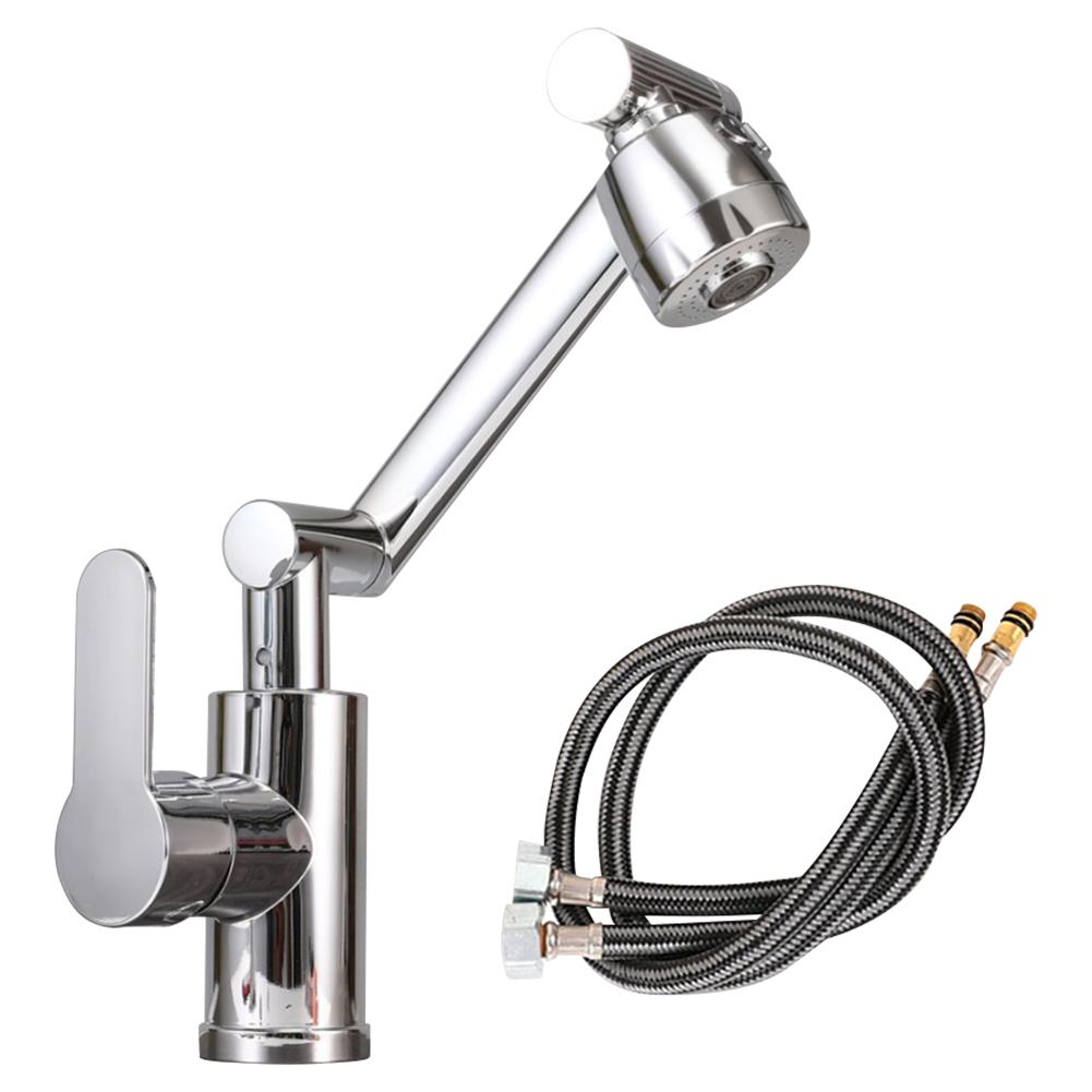 1080 Degree Swivel Faucet Rotating Faucet 2 Modes Mechanical Arm Kitchen Faucet Multifunctional Universal for Washing Hair/Face