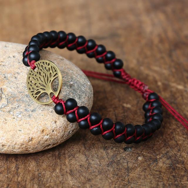 JYL TS Bracelet Double Layer Braided  Life Tree-Nurtures Growth & Stability