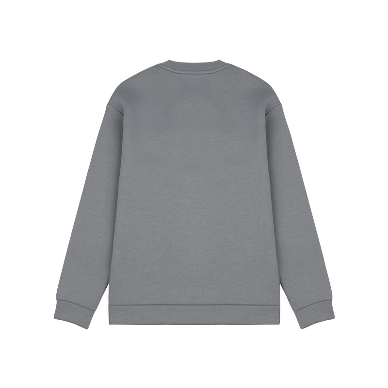 Li Ning Sweatshirts Men's Shadow Gray Crew Neck Moderate AWDVK37-1