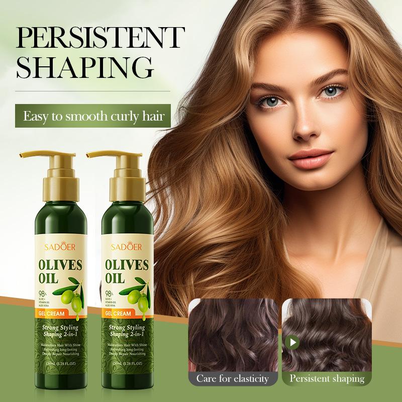 Olive Oil Styling Gel Cream 150ml Long-lasting Styling Fluffy Hair Wax Skin Care Products