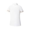 FILA Golf Series Simple Casual Comfortable Dopamine Color Vitality Versatile Knit Short Sleeve Polo Shirt Women Polo Shirts Jade-White A11W525103F-WT