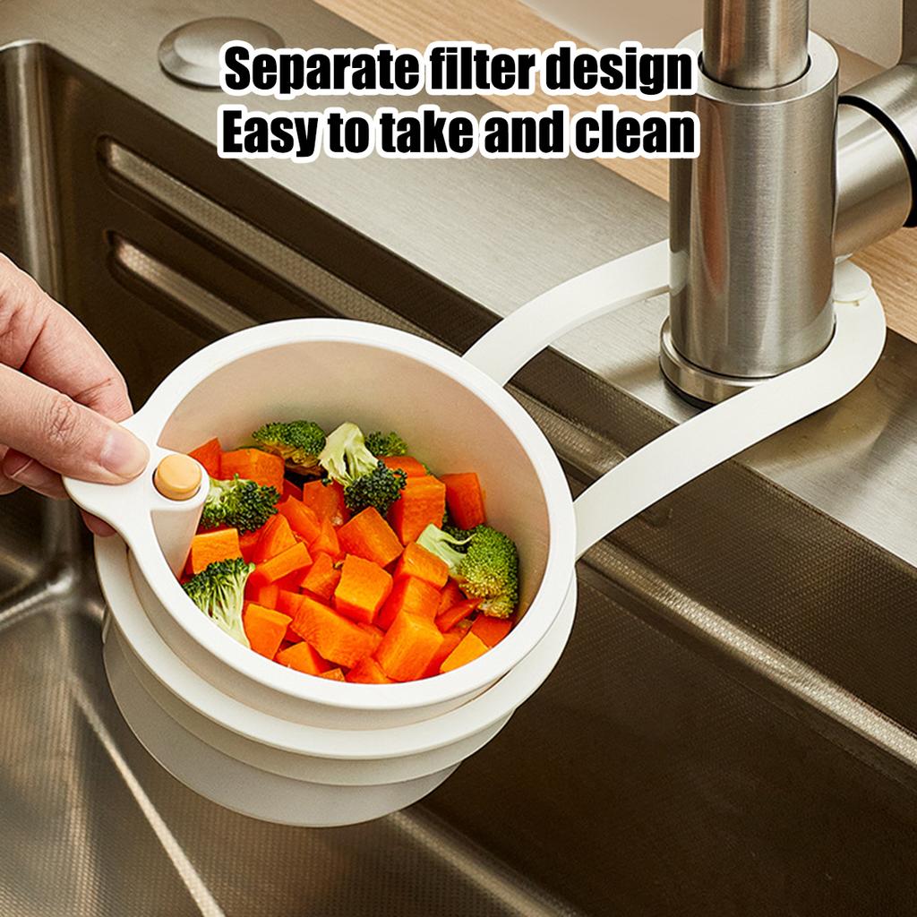 Creative Sink Hanging Strainer Basket Openable Bottom Cover Detachable Kitchen Garbage Filter Multifunctional Quickly Drain