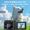 Zostuic 4K Digital Rotating Convenient for 16x Digital Image Large Compact School Beginner Includes Spare 32GB Memory Black Camera, 48MP, 180-Degree