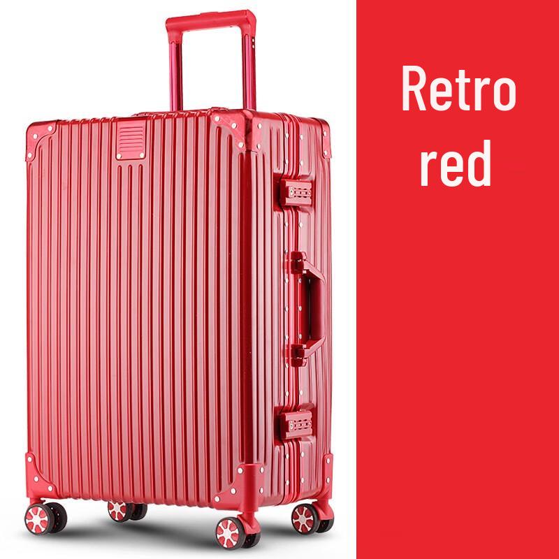 LIDU Vintage Aluminum Alloy Suitcase