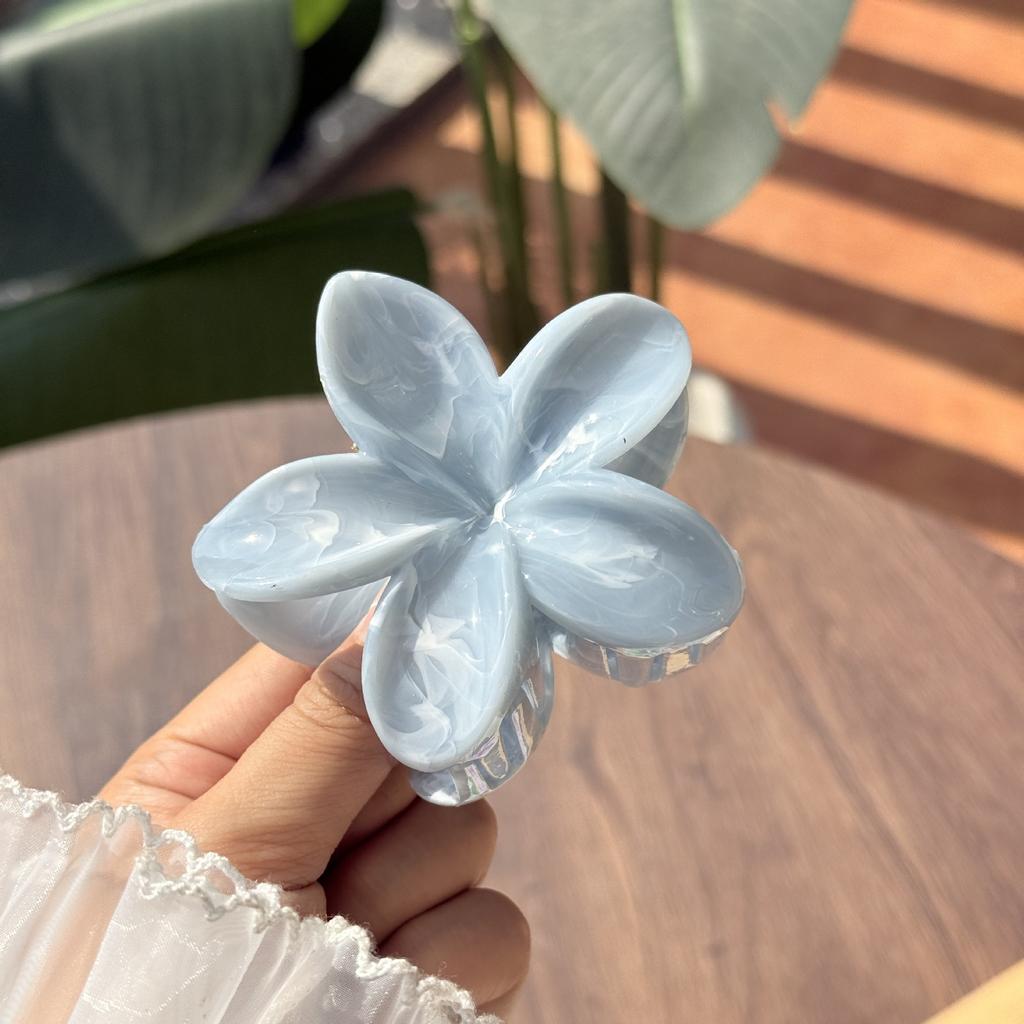 Frangipani Fresh and Sweet Egg Flower Hair Claw Back of Head Disc Hair Shark Clip Hair Ornament Claw Hair Clips for Women