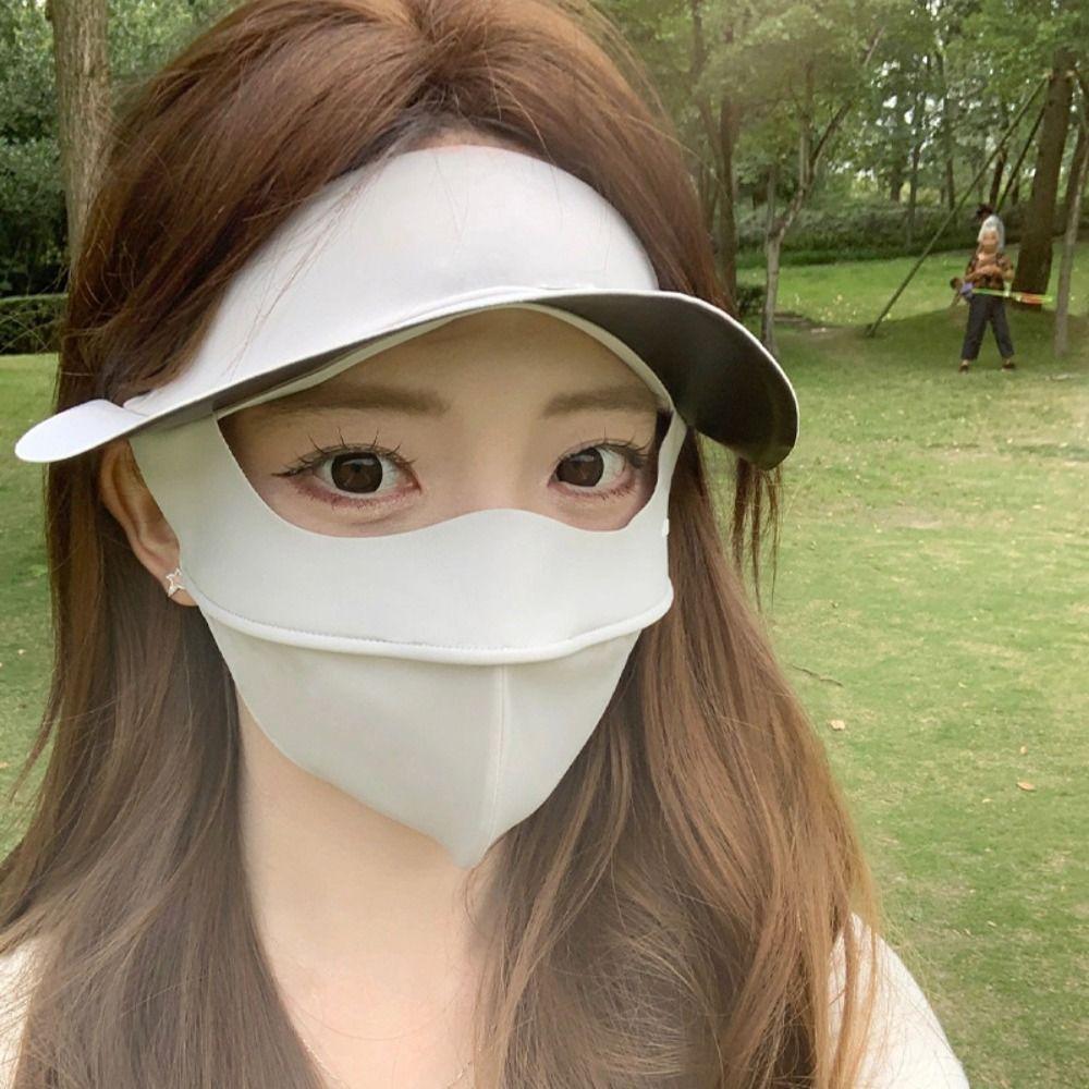 Sunscreen Face Scarf Ice Silk Mask Summer Face Gini Mask Breathable Face Cover Sports