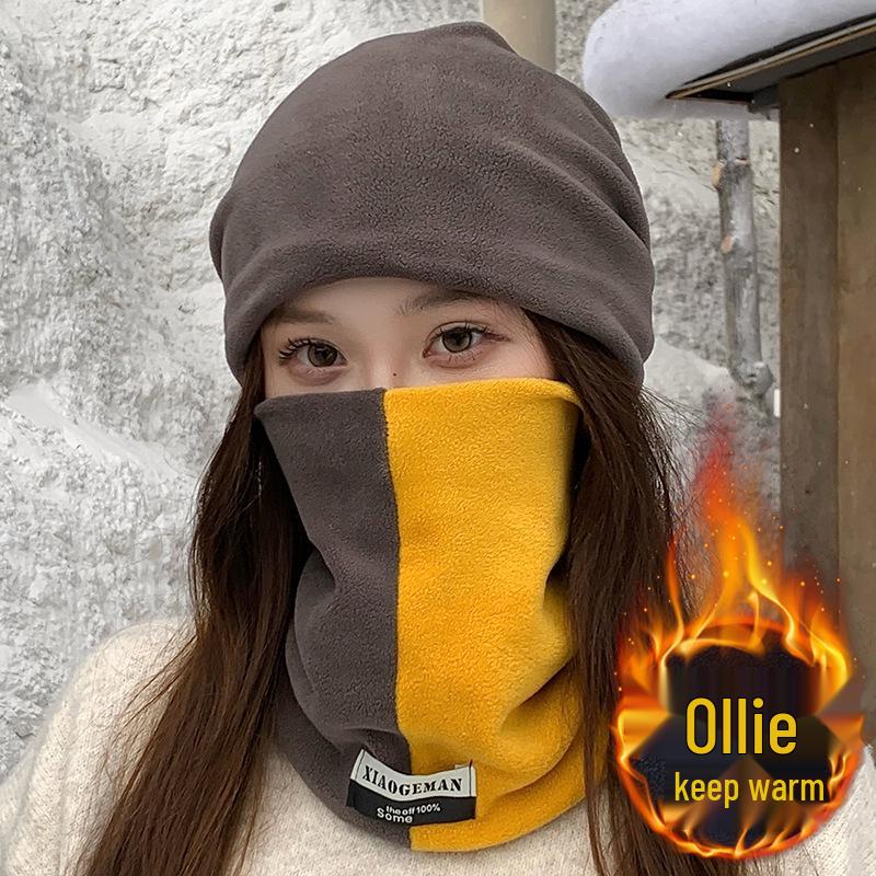 2025 Autumn/Winter Olylon Fleece-Lined Neck Gaiter: Thick, Windproof, and Coldproof Headgear for Men and Women