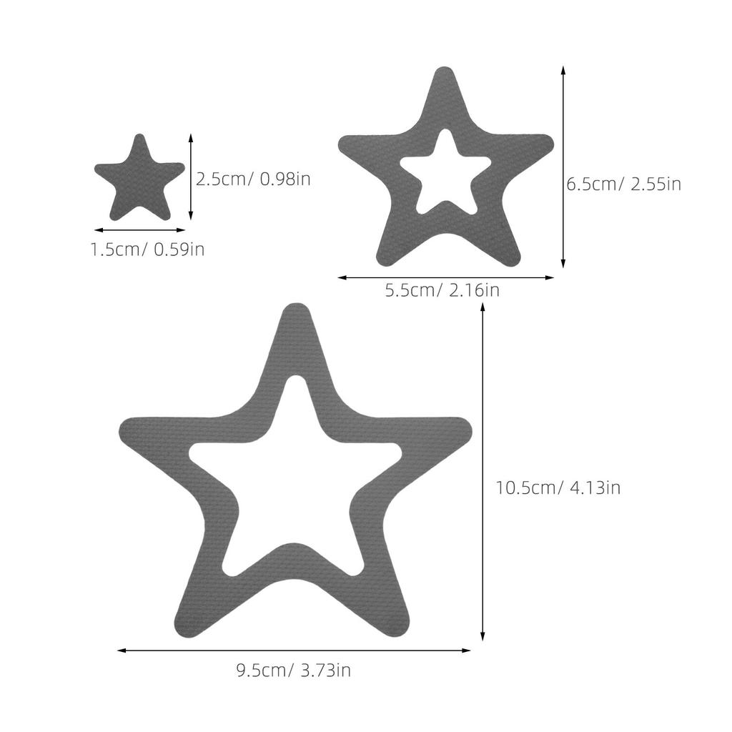 12Pcs Non-Slip Bathroom Floor Stickers Star Shape Waterproof Bathtub Decals Self-Adhesive Shower Grip Stickers Anti Slip Tub