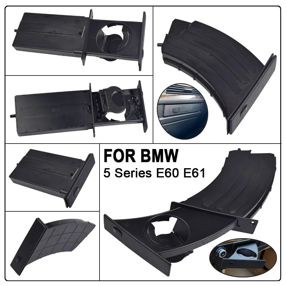 Suporturi negre pentru mașină față stânga dreapta Suport pentru pahare Suport pentru băuturi pentru BMW E60 E61 Seria 5 2003-2010 șofer 51459125622 51459125626