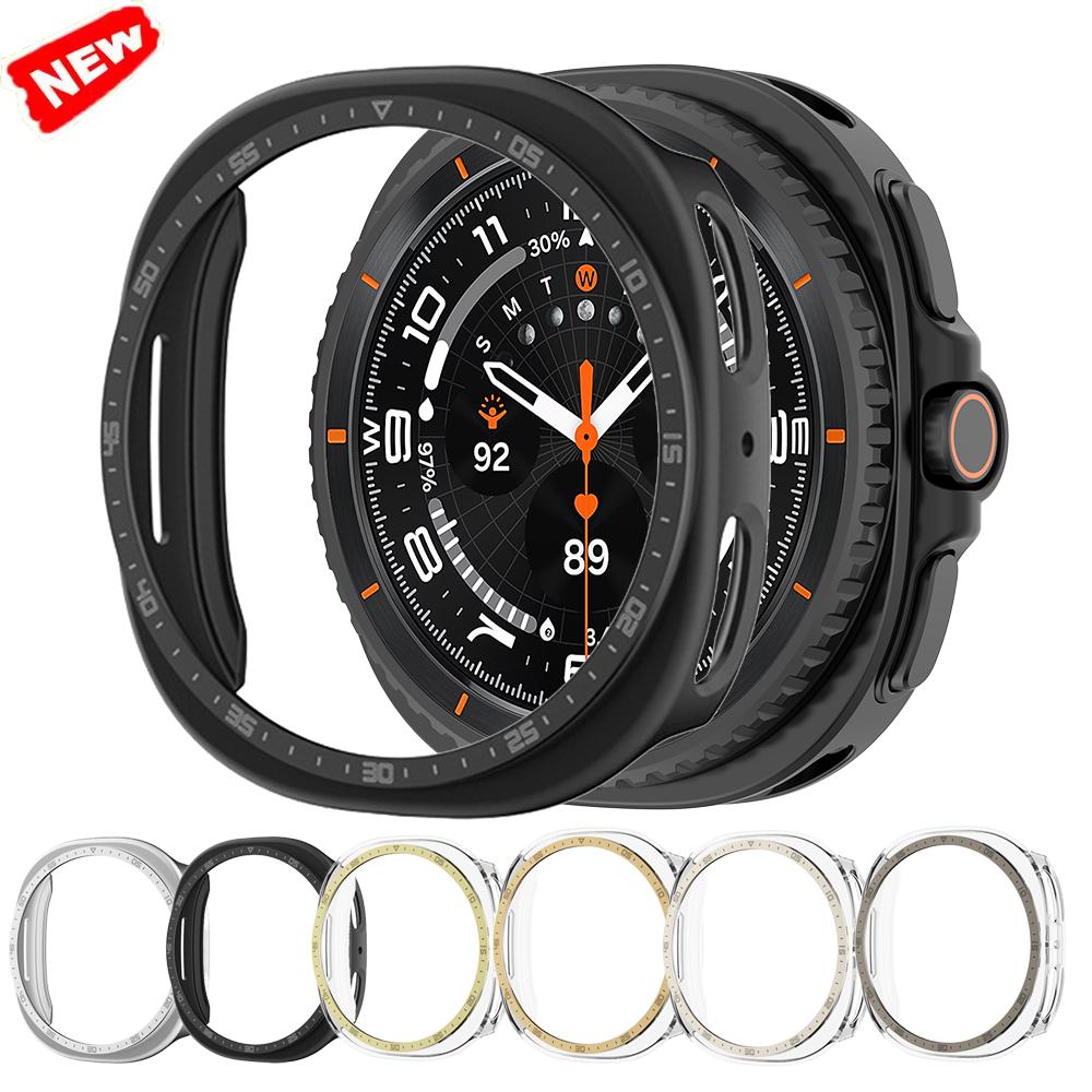 PC Case For Samsung Galaxy Watch 8 44mm Accessories Screen protector bumper Shell Hollow scale For Samsung Watch 8 40mm cover