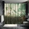 Zombie Rain Of Money Shower Curtain Set, Water-Resistant Polyester, Bathtub Partition, Fantasy Bathroom Decor, All Seasons
