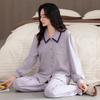 Pajamas Couple Spring and Autumn Pure Cotton Long-sleeved Cardigan Casual Men's and Women's Autumn and Winter High-end Loungewear Suit