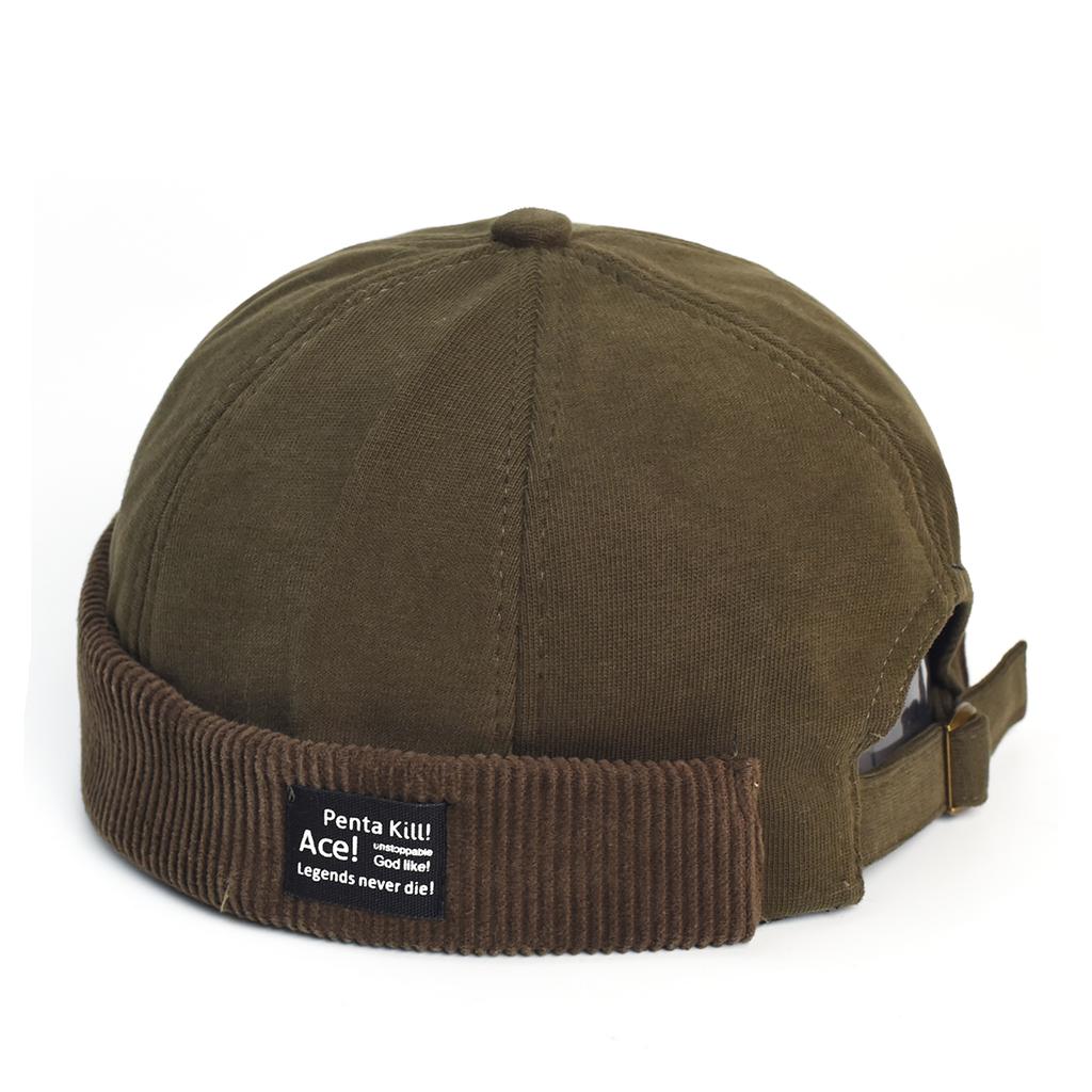 Beanie Hat Without Visor Docker Brimless Hats Dome Corduroy For Men Women Y2K Vintage Retro Streetwear Winter Autumn Cap