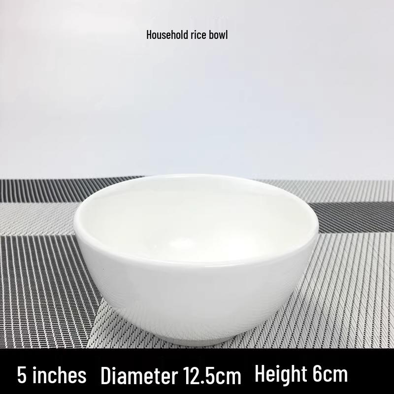 

White Ceramic 5-inch Rice Bowls - 10-Pack