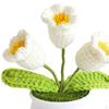 Gestrickte Blumentopfpflanze, süße handgewebte Blumen für das Armaturenbrett im Auto, Regal, Büro
