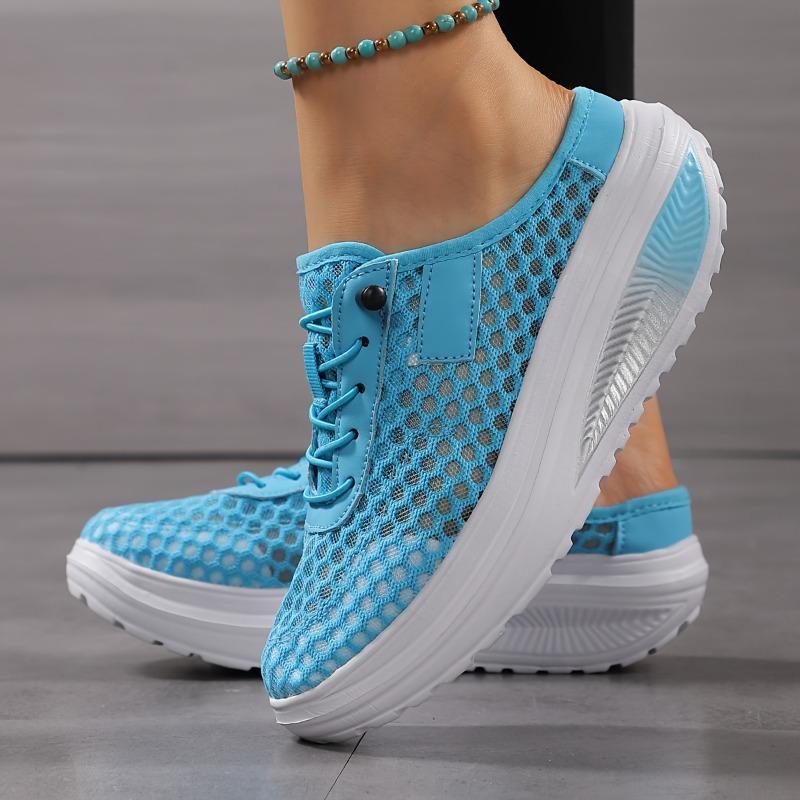 Women'S Lightweight Breathable Mesh Casual Sneakers - Low-Top Round Toe Slip-On Shoes with Foam Sole & Microfiber Lining