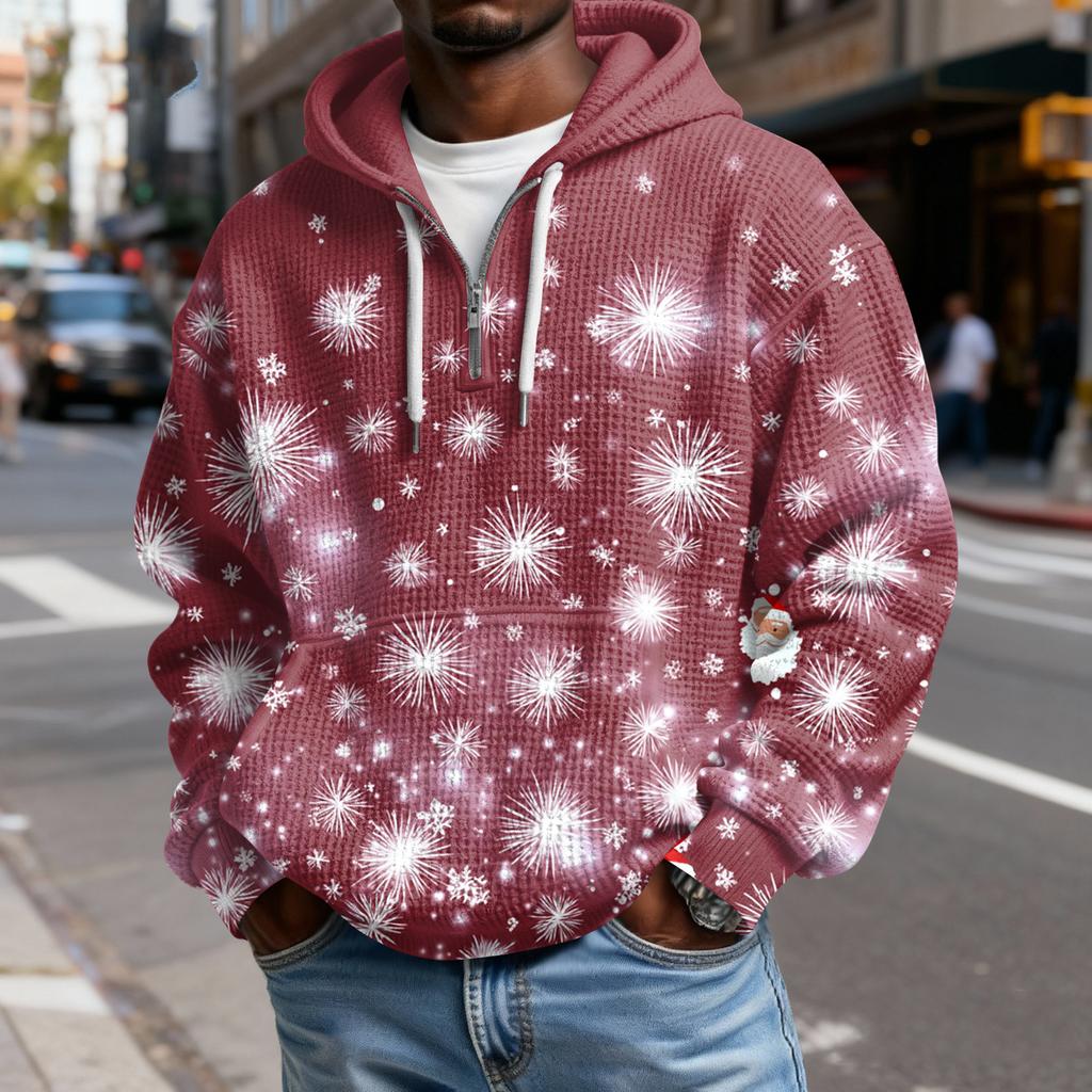 Pánská ležérní jednobarevná mikina s kapucí na zip s dlouhým rukávem, každodenní ležérní tričko s dlouhým rukávem na zip