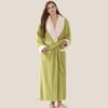 Women's Autumn and Winter Long Bathrobe Plus Velvet Thick Warm Home Wear