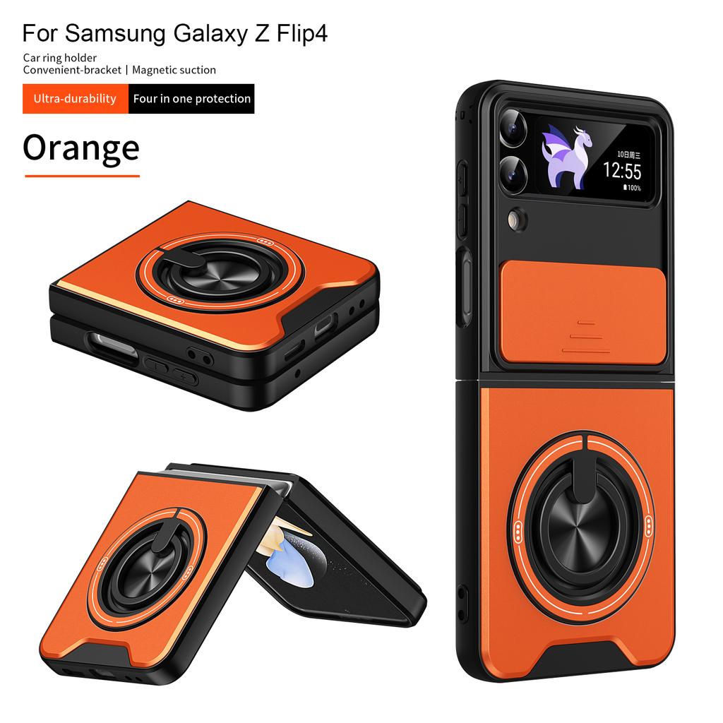 Für Samsung Z Flip 3 Hülle Galaxy Z Flip 4 Abdeckung Handyhülle Magsafe Magnetischer Faltständer Militärpanzer Kamera-Schutzhülle