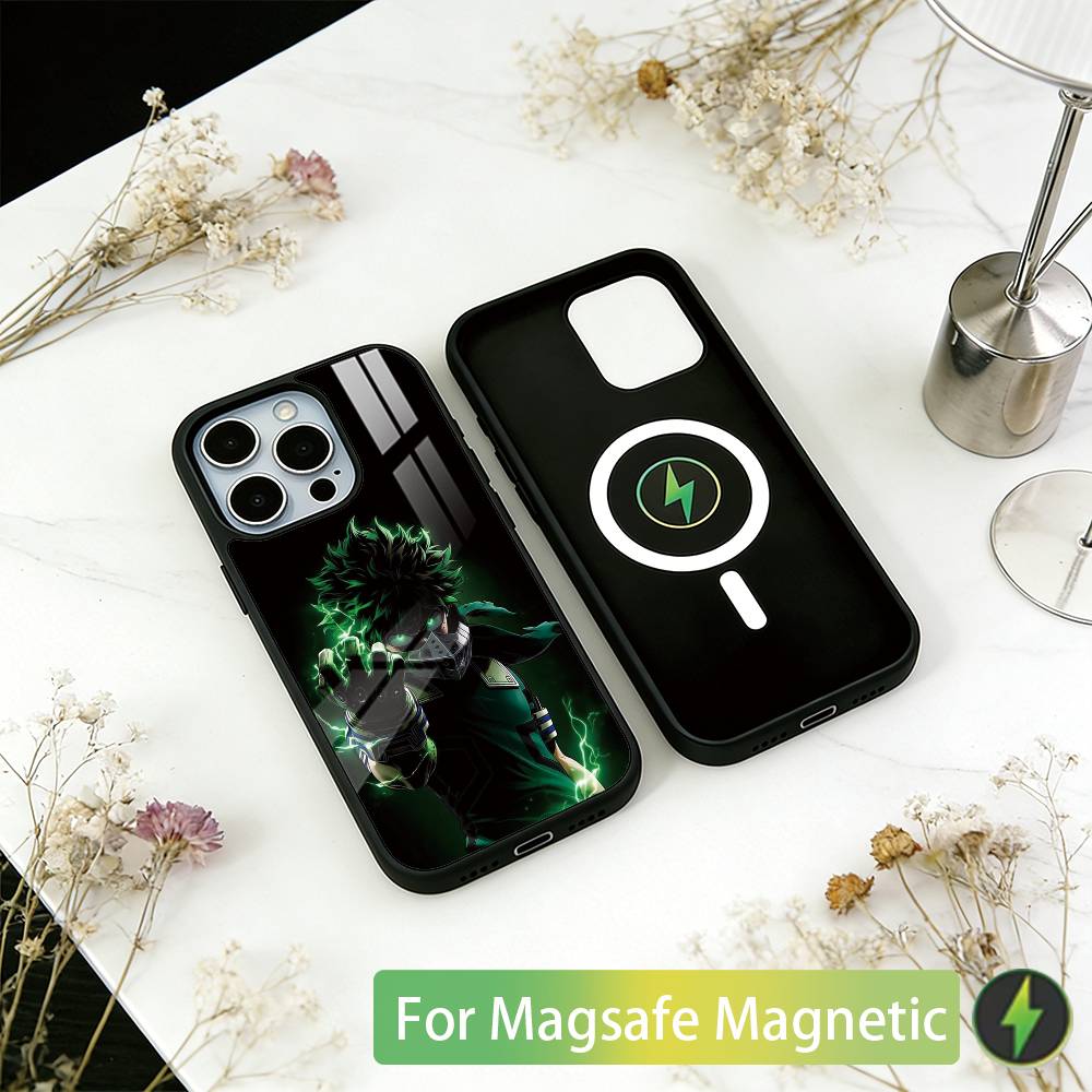 

My Hero Academia Izuku Midoriya Phone Case For iPhone17,16,15,14,13,12,11 Plus,Pro Magnetic with Magsafe Wireless Charging iPhone11ProMax